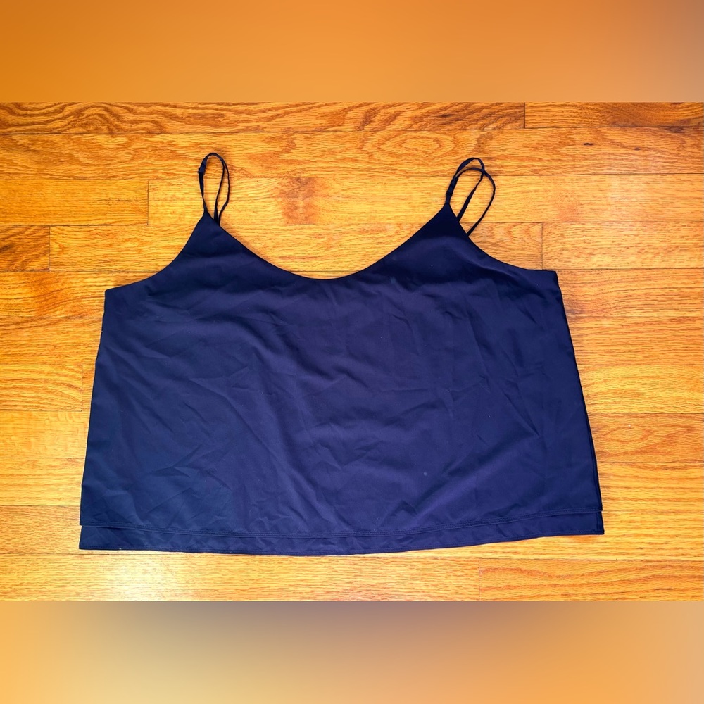 Athleta Cropped Navy Tank Top Women’s XL